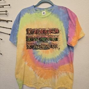 Colorton Colorful Tie-Dye Graphic T-Shirt For Men